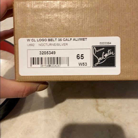 Blue snake skin Christian Louboutin Logo Belt main image 5